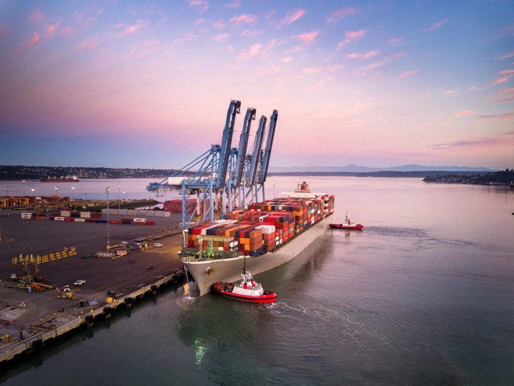 shipping vessel at sea